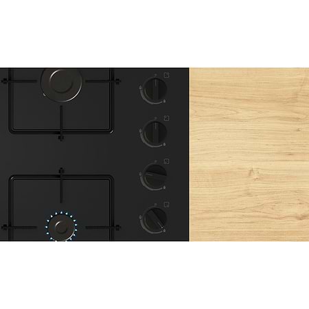 כיריים גז בוש 4 להבות Bosch POH6B6K30Y גימור זכוכית שחורה