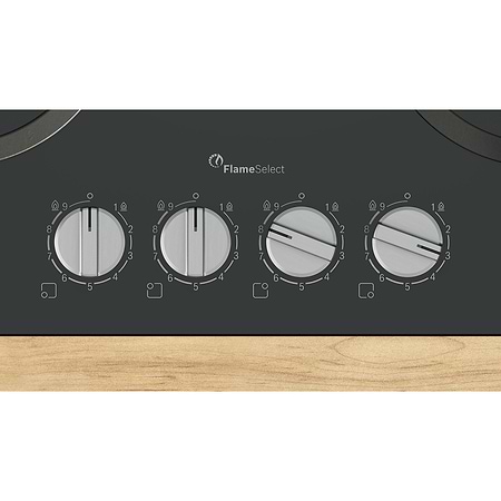 כיריים גז בוש 4 להבות Bosch PPH6A6I10Y גימור זכוכית שחורה