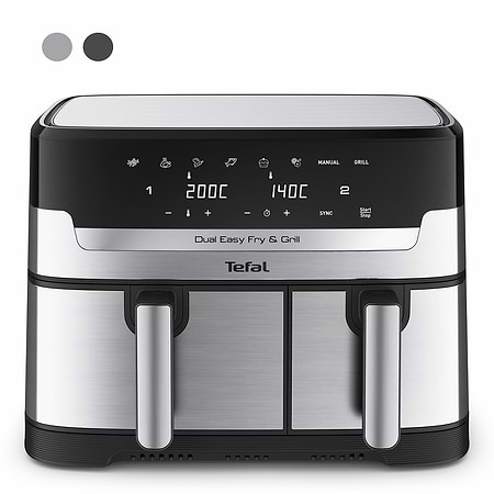 סיר בישול וטיגון בריא דו תאי טפאל Tefal EY905D40 גימור שחור