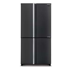 מקרר שארפ ‏611 ‏ליטר Sharp SJ9270SL מקפיא תחתון 4 דלתות נירוסטה מושחרת