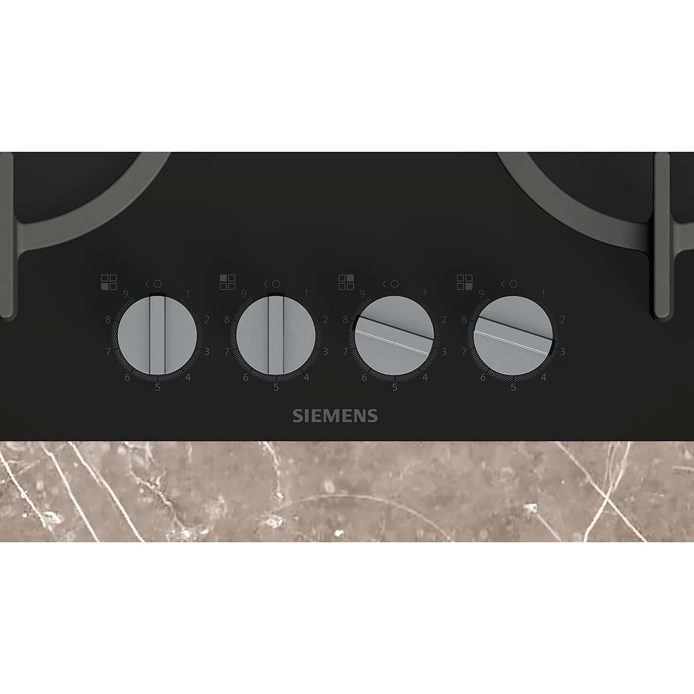 כיריים גז 4 להבות סימנס SIEMENS EP6A6HI10Y גימור זכוכית שחורה