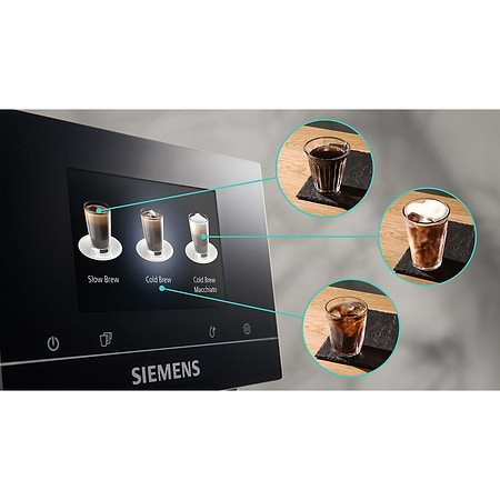 מכונת קפה אוטומטית סימנס SIEMENS TP713R09 גימור שחור