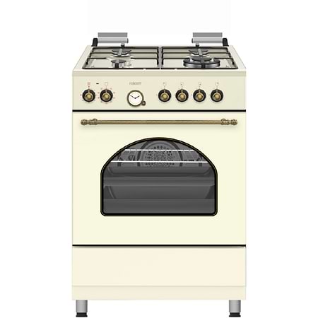 תנור משולב כיריים פוג’יקום Fujicom FJ-FSRT60BG גימור שמנת
