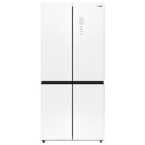 מקרר 4 דלתות מקפיא תחתון פוג’יקום Fujicom FJ-NF515W גימור זכוכית לבנה
