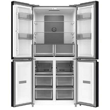 מקרר 4 דלתות מקפיא תחתון פוג’יקום Fujicom FJ-NF515W גימור זכוכית לבנה - 2990₪