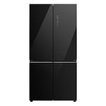 מקרר 4 דלתות מקפיא תחתון פוג’יקום Fujicom FJ-NF800BK גימור זכוכית שחורה