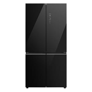 מקרר 4 דלתות מקפיא תחתון פוג’יקום Fujicom FJ-NF800BK גימור זכוכית שחורה