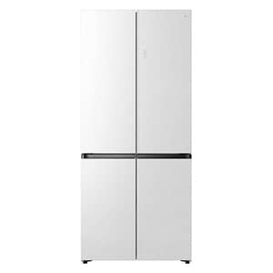 מקרר 4 דלתות מקפיא תחתון 521 ליטר TCL C635CDWG גימור זכוכית לבנה