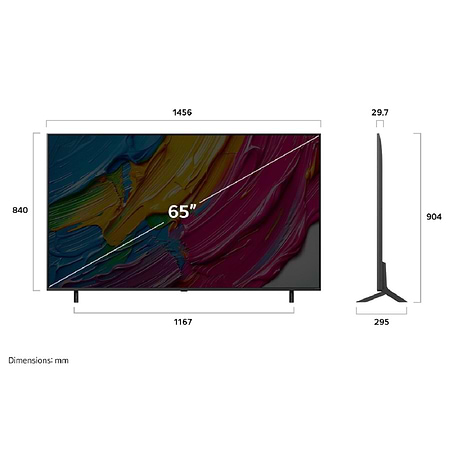 טלוויזיות LG בגודל 65 אינץ - טלוויזיה חכמה 65″ LG 4K QNED 65QNED80A6A