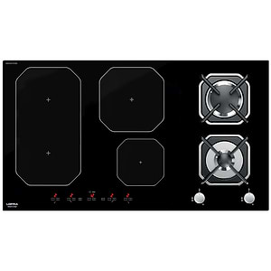 כיריים גז משולבות אינדוקציה 90 ס”מ לופרה Lofra HGN924I גימור זכוכית שחורה