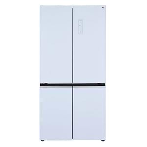 מקרר 4 דלתות מקפיא תחתון 600 ליטר TCL C780CDWG גימור זכוכית לבנה