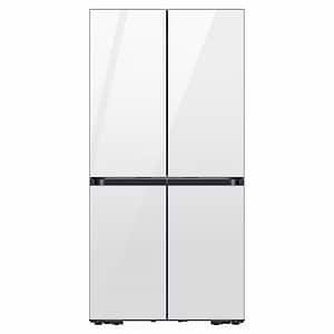 Samsung BESPOKE RM70F63REW מקרר סמסונג 4 דלתות 648 ליטר זכוכית בגימור לבן פנינה