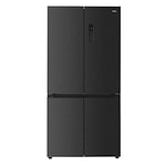 מקרר 4 דלתות מקפיא תחתון 600 ליטר TCL C780CDBN גימור נירוסטה מושחרת