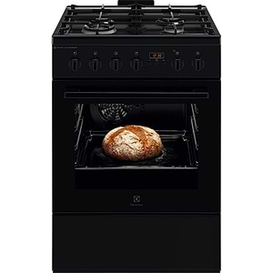 תנור אלקטרולוקס משולב כיריים גז 4 להבות Electrolux LKK660224B גימור שחור