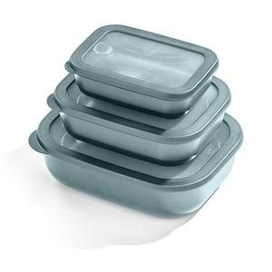 סט 3 קופסאות אחסון פלסטיק Food Appeal NESTY אפור מעושן