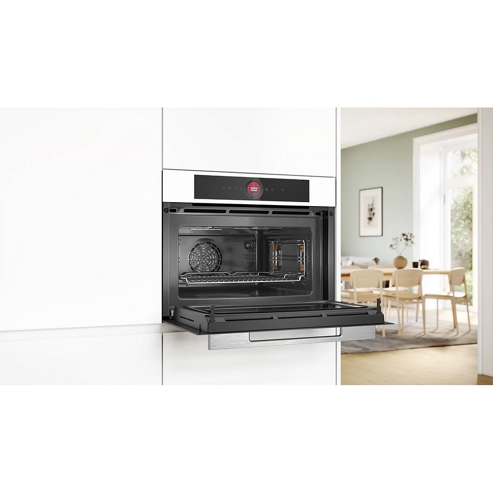 תנור בנוי 45 ליטר משולב מיקרוגל בוש Bosch CMG7241W1 גימור לבן