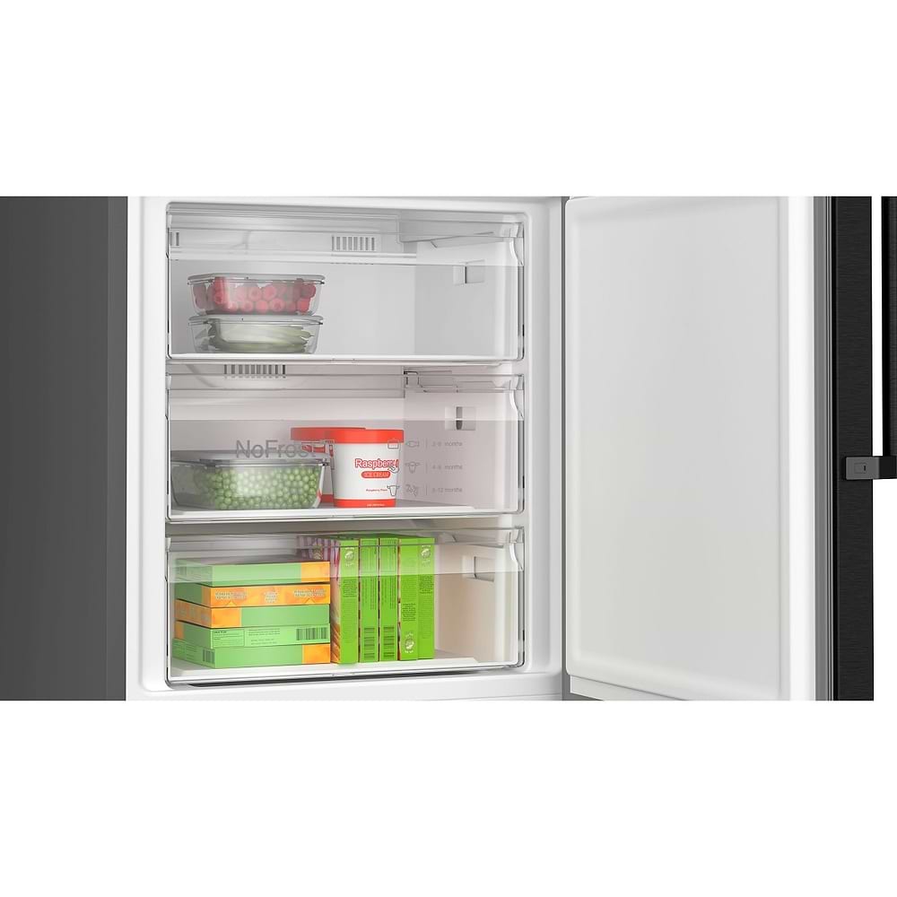 מק״ט מוצר  - מקרר 2 דלתות מקפיא תחתון 440 ליטר בוש Bosch KGN49VXCT גימור נירוסטה מושחרת