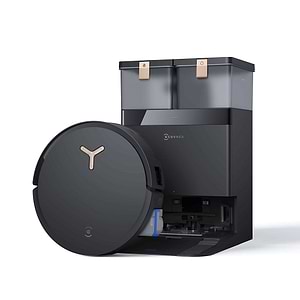 שואב אבק רובוטי שוטף כולל תחנת ריקון אקווקס Ecovacs DEEBOT X8 PRO OMNI 144204H גימור שחור