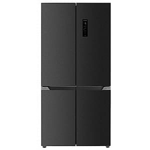 מקרר 4 דלתות מקפיא תחתון דלונגי Delonghi DLR6060DX גימור נירוסטה מושחרת