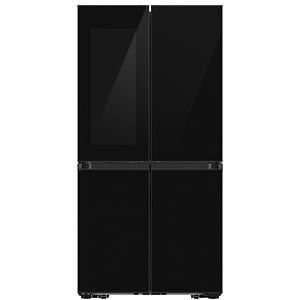 מקרר 4 דלתות מקפיא תחתון 645 ליטר סמסונג SAMSUNG RF65DB970E22 עם בר משקאות, אייסמייקר גימור זכוכית שחורה