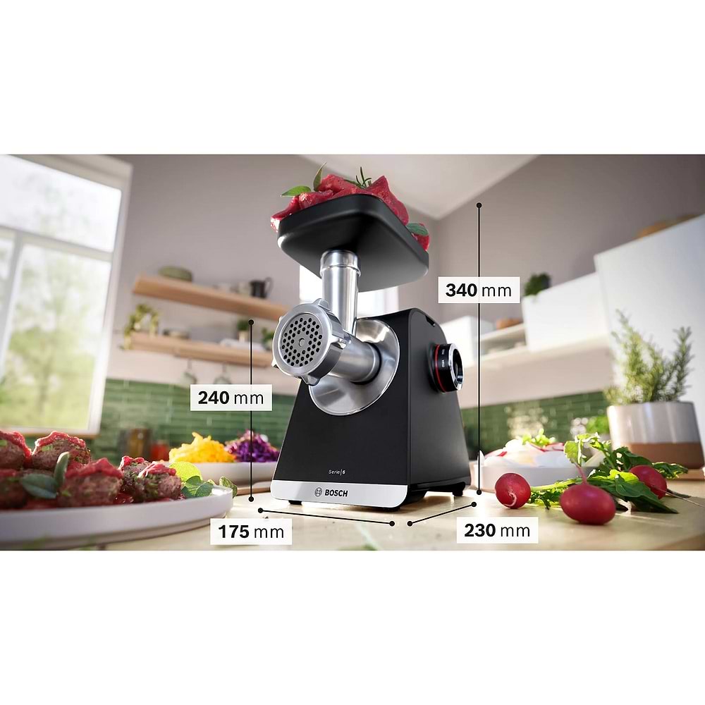 מטחנת בשר בוש Bosch MFWS641B - 1190₪