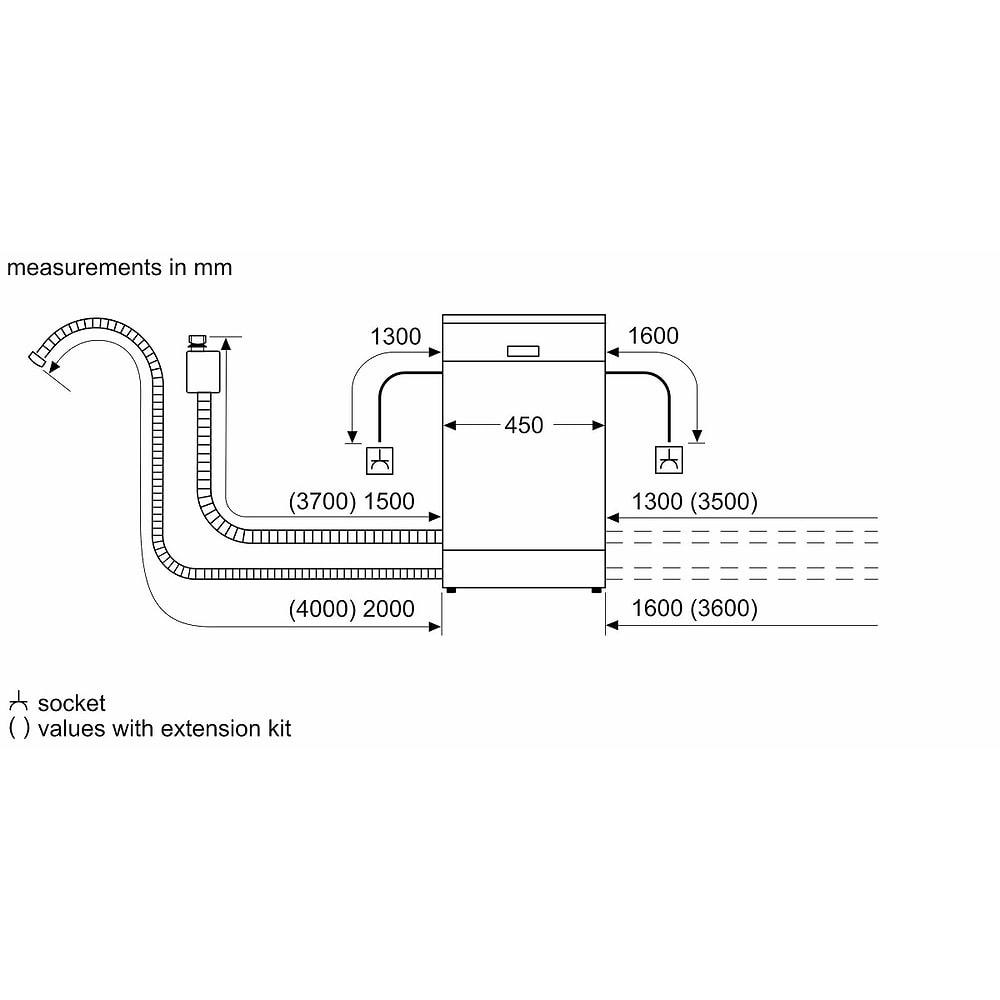מדיח כלים צר חצי אינטגרלי בוש Bosch SPI2HKS02E - 2990₪