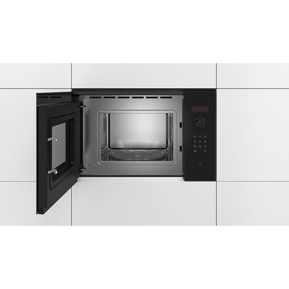 מיקרוגל בנוי 20 ליטר בוש Bosch BFL523MB1F גימור שחור