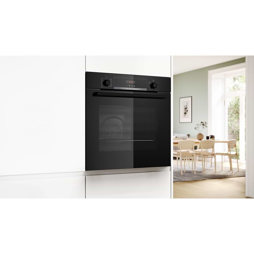 תנור בנוי פירוליטי 71 ליטר בוש Bosch HBA574BB3 גימור שחור