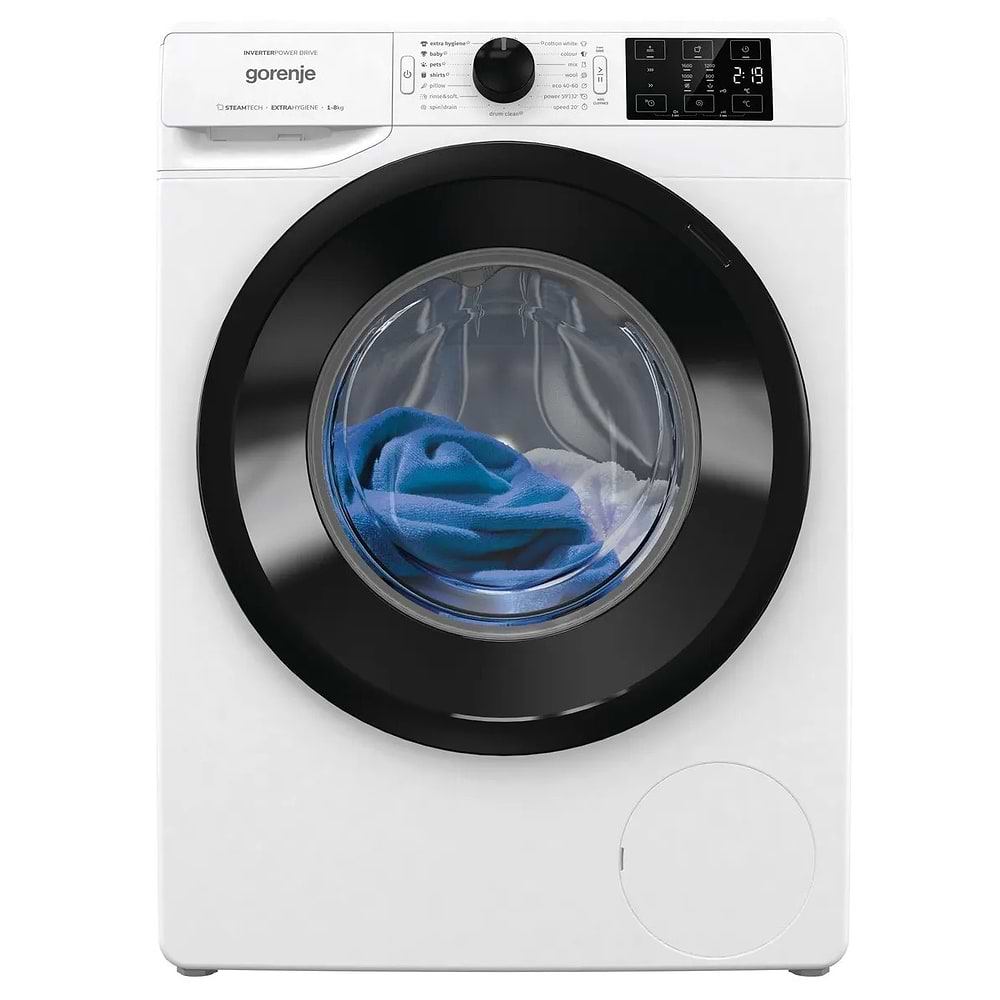 מכונת כביסה 8 קילו Gorenje WNEI86BS גורנייה