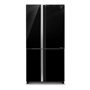 מקרר 4 דלתות מקפיא תחתון 608 ליטר שארפ Sharp SJ9260BK גימור שחור
