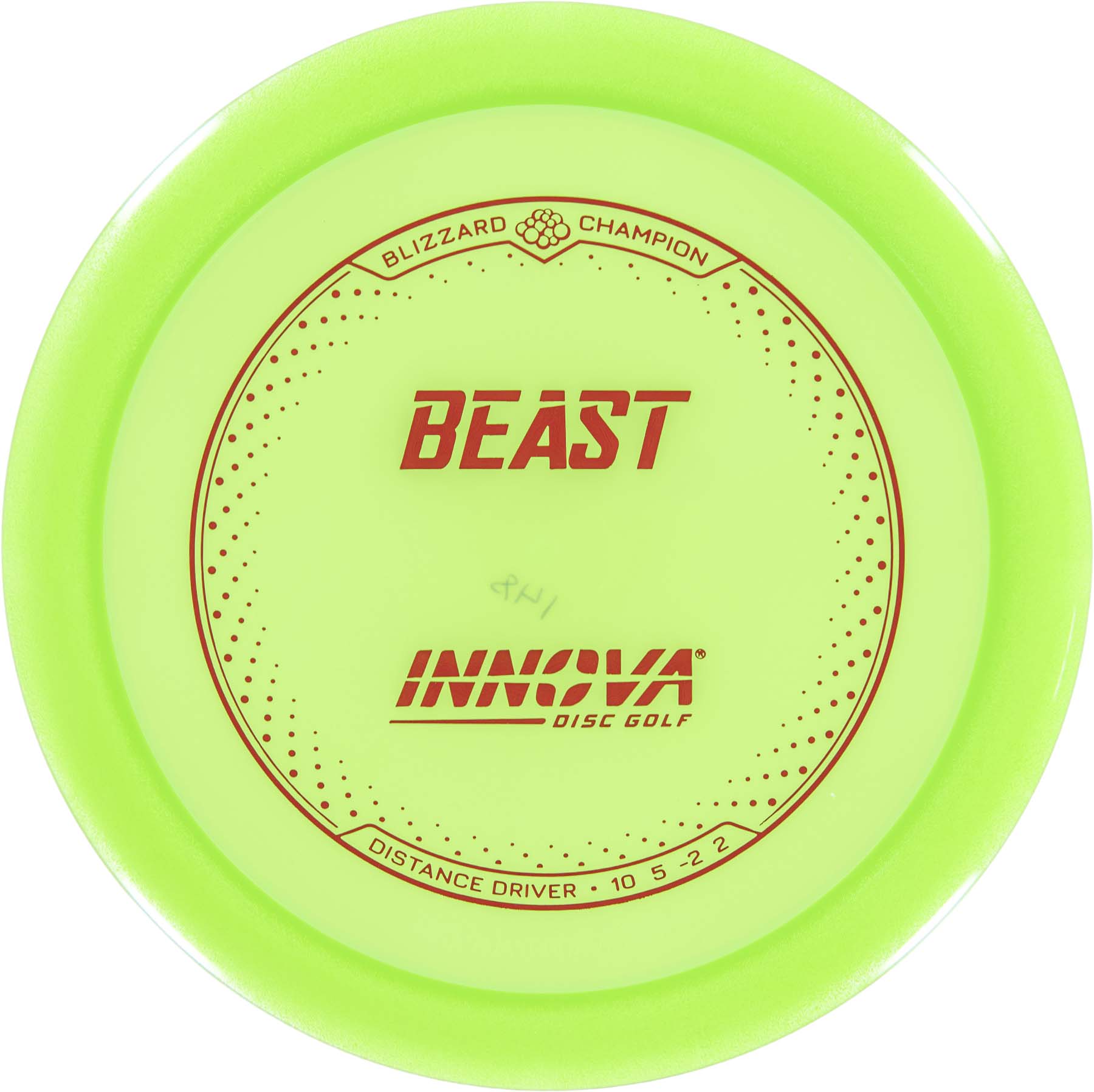 Innova Blizzard Beast - Light Weight Distance Driver. Neon green color.