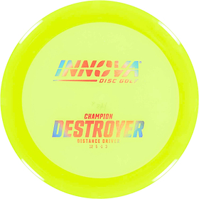 Innova Champion Destroyer - Overstable Distance Driver. Yellow color.