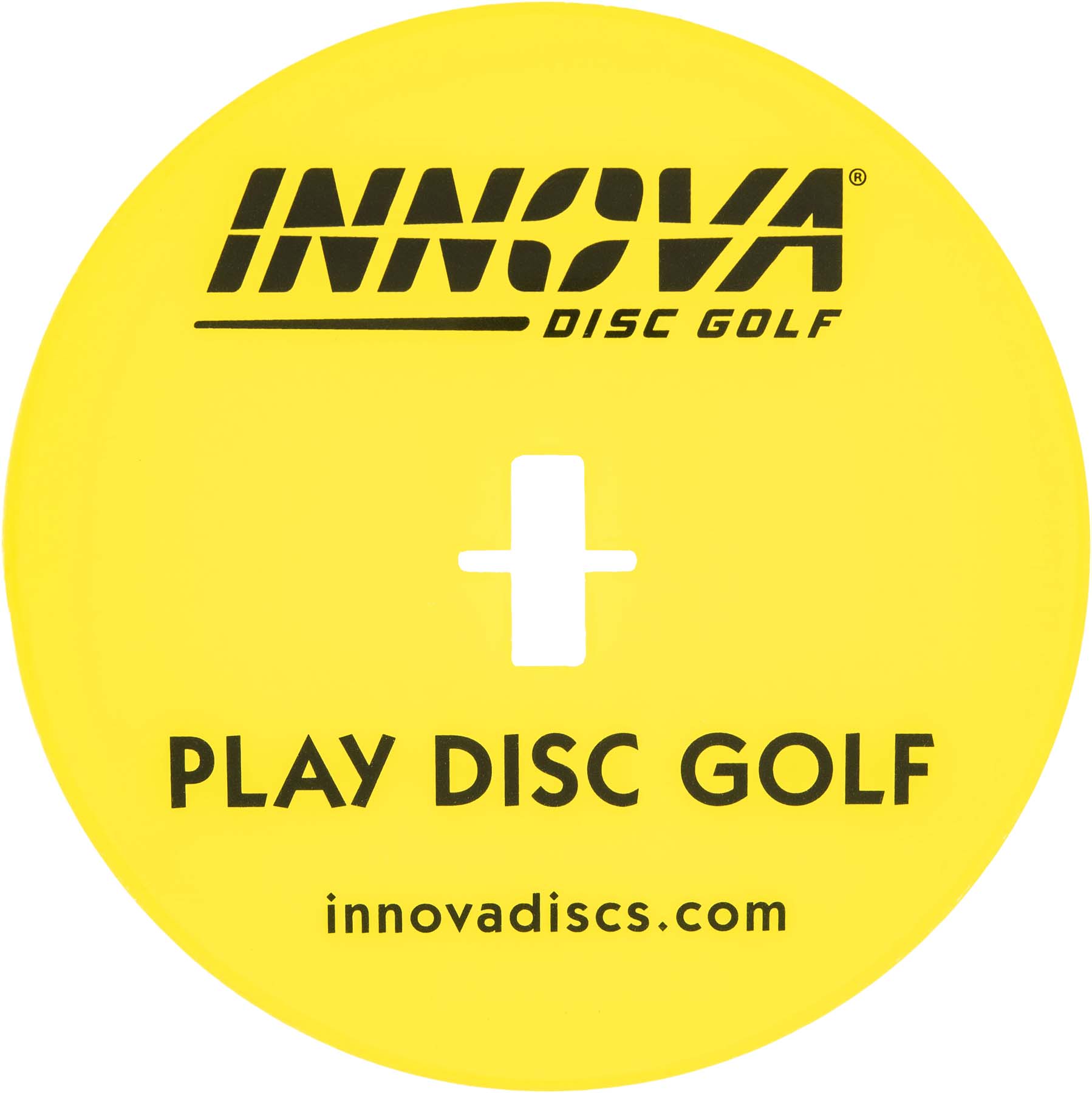 Innova In-Ground Tee Marker. Yellow color.