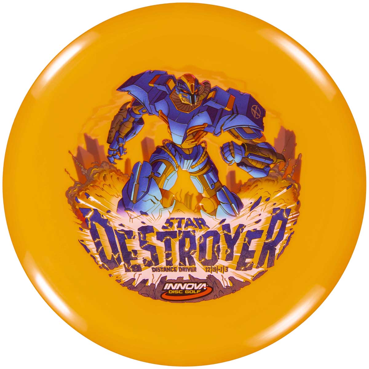 Full Color Discs - InnVision Destroyer - Star Distance Driver. Orange color. 