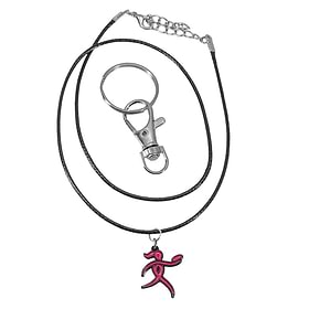 Disc Golf Necklace - Throw Pink Charm Set
