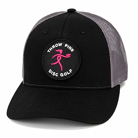 Throw Pink Ribbon Patch Hat from Disc Golf United
