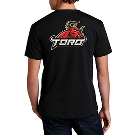 Innova Toro Blended Tee. Black color. Back view.