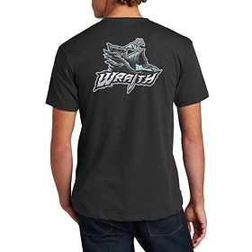 Innova Wraith Blended Tee. Charcoal color. Back view.