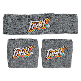 Disc Golf Sweatbands - Headband and Wristband Set - Frolf Logo. 1 Headband and 2 wristbands. 