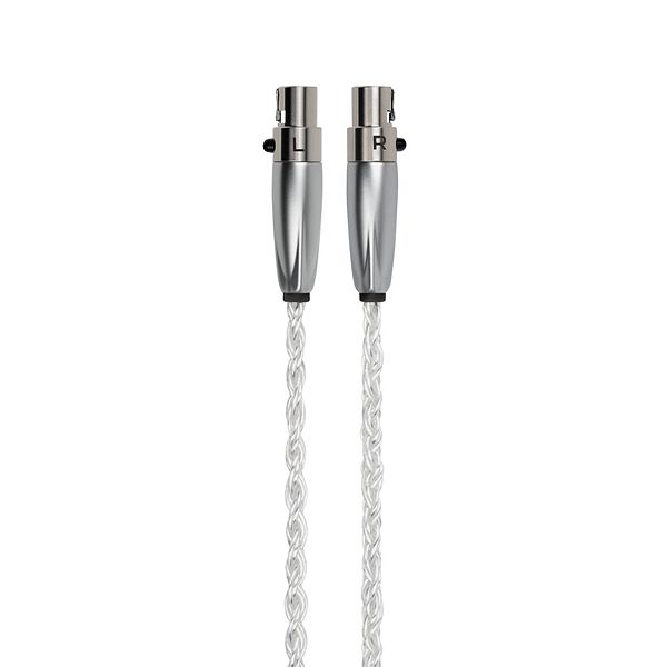 Meze Ultra Pure Silver Kabel – Dual 4-pin Mini XLR til 3,5 mm