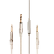Meze mono 3.5 mm to 3.5 mm 1.2 m White/Silver standard cable with mic and remote