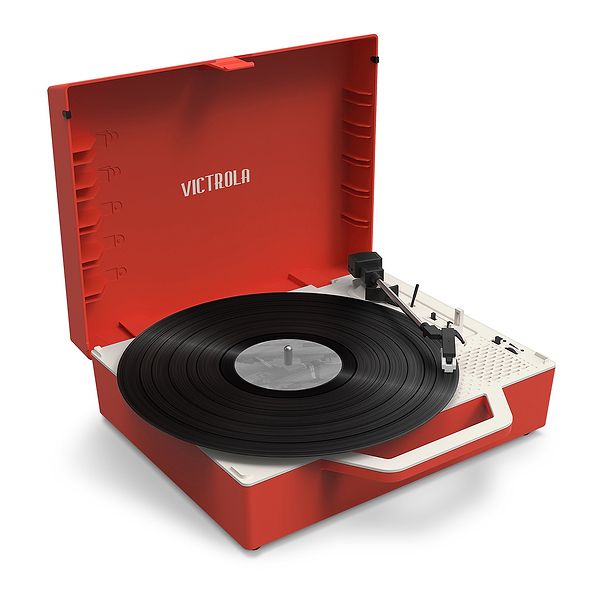 Victrola VSC-725SB Re-Spin Kuffert Pladespiller Poinsettia Red