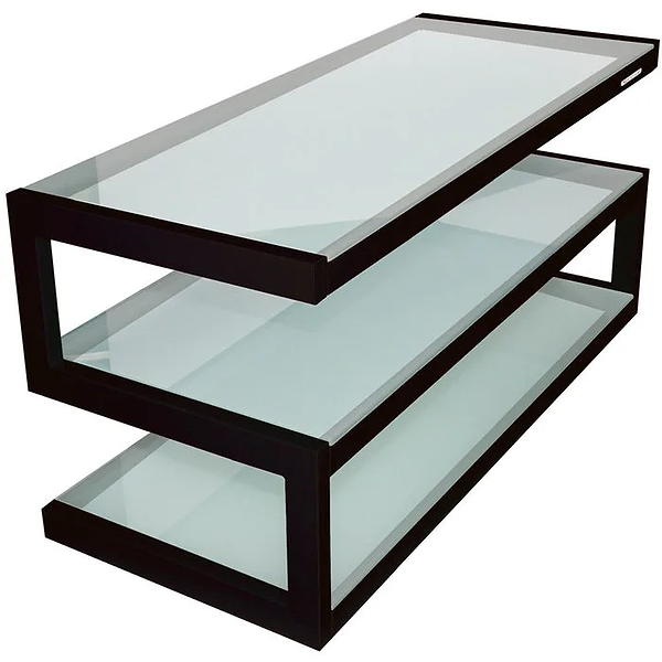 NorStone Esse TV AV Møbel Sort Satin/Frosted