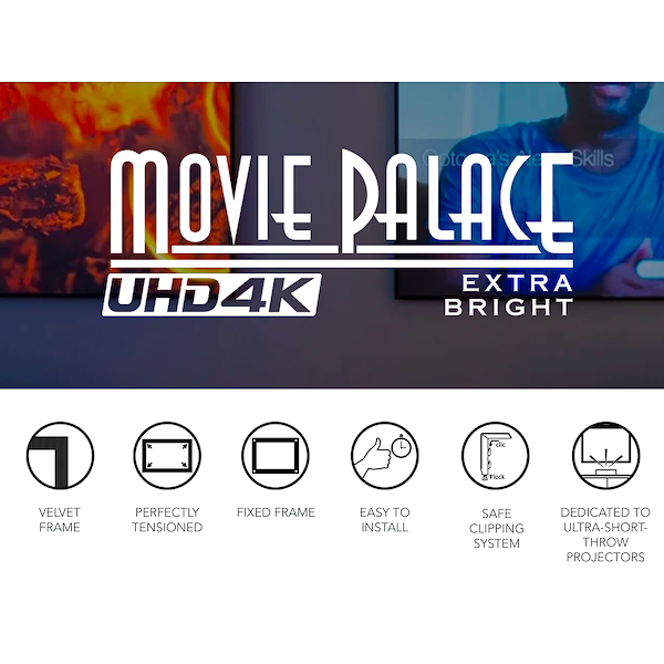 Lumene Movie Palace UHD 4K Short Throw Lærred