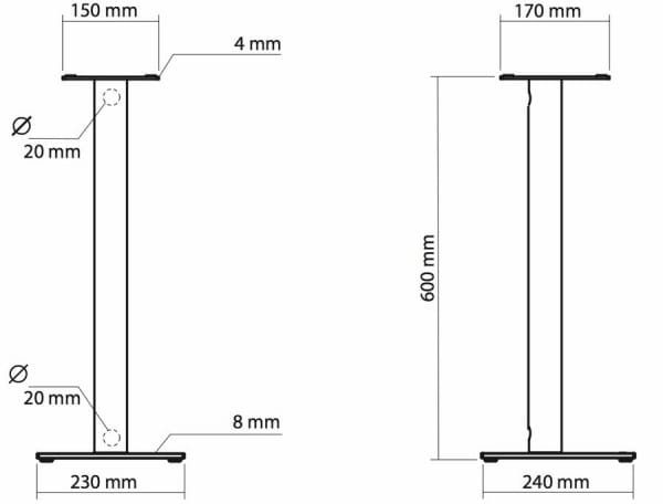 Epur Højttalerstande Dimensioner
