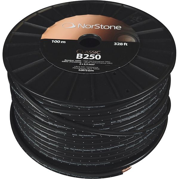 NorStone B250 Højttalerkabel (2 x 2.5mm2) Sort 100 m