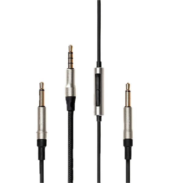 Meze mono 3.5 mm to 3.5 mm 1.5 m Black/Silver standard cable with mic and remote
