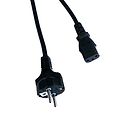 Strømkabel IEC320 EU 230v Sort