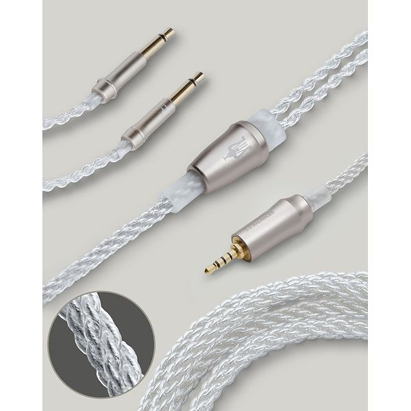 Meze 99 Series 2.5MM Silver Balanceret Opgraderingskabel 