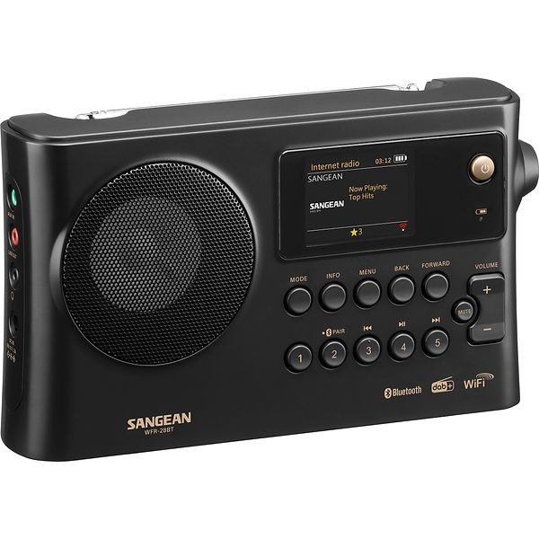 Sangean WFR-28BT FM, DAB+ og Internetradio Sort